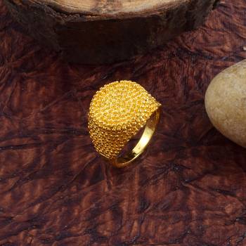 Brass 1 gram gold men finger ring fashion jewellery 1