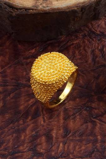 Brass 1 gram gold men finger ring fashion jewellery