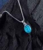 Silver Protective Charm Pendant with Artistic Mother and Child Motif