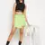 Winered women neon mini wrap skirt with adjuster