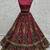 Indian Wedding Velvet Maroon Bridal Wear Designer Velvet Lehenga Choli With Double Dupatta