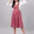 Winered women pink solid pinafore dress with button