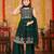 Aarika girls ethnic wear dark green colour zari thread embroidery georgette kurti sharara set