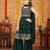 Aarika girls ethnic wear dark green colour zari thread embroidery georgette kurti sharara set