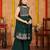Aarika girls ethnic wear dark green colour zari thread embroidery georgette kurti sharara set