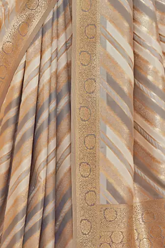 Sangam Prints Grey Cotton Thread Work Traditional Tassels Saree