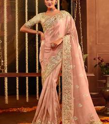  Jacquard Silk Embroidery Work Saree With Unstitched Blouse Piece