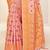 Sangam prints pink banarasi silk woven work traditional tassels saree