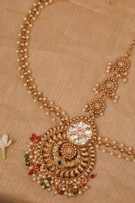 Gold Plated Tone Kundan Maang Tikka 1