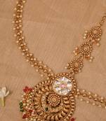 Gold Plated Tone Kundan Maang Tikka