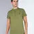 men's olive linen cotton half sleeve  short kurta