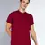 men's maroon linen cotton half sleeve  short kurta