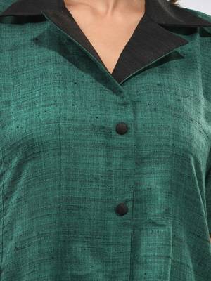 Green matka solid a-line kurta set 4