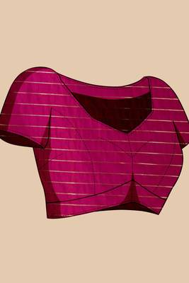Ethnic And Festive Magenta Traditional Looks silk blend Woven Saree 4