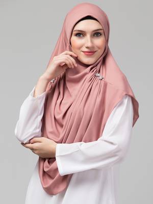 Nazneen front gather & pleated with Cristal stone ready to wear prayer Hijab  4