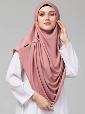 Nazneen front gather & pleated with Cristal stone ready to wear prayer Hijab  5