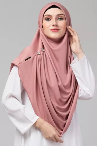 Nazneen front gather & pleated with Cristal stone ready to wear prayer Hijab 