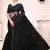  Black Net c Girlish Partywear Sequins Work Saree