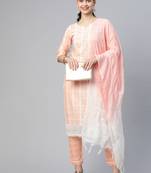 Riva enterprise women's south cotton  kurta pant duppata set