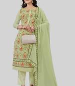 Sober and classy pista colour ceremonial girlish suit