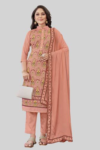 Sober and classy rust colour ceremonial girlish suit