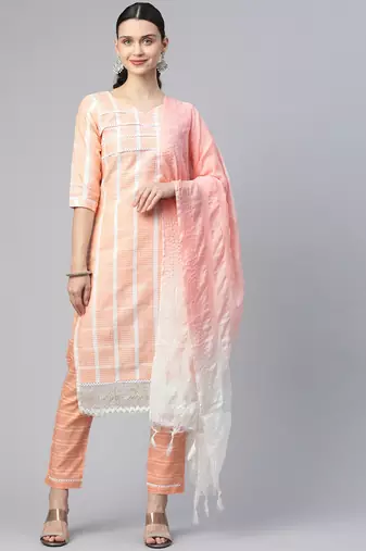 Riva enterprise women's south cotton  kurta pant duppata set