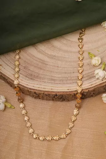 Gold-Plated Heart-Shaped Necklace