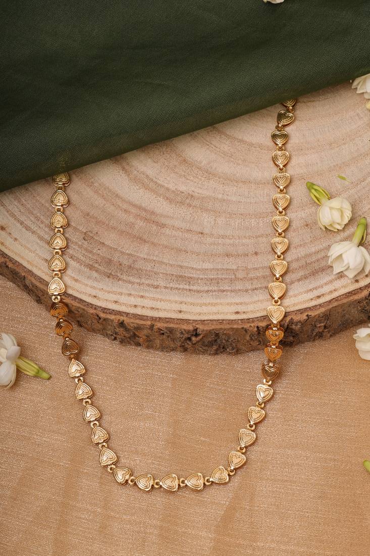 Gold-Plated Heart-Shaped Necklace