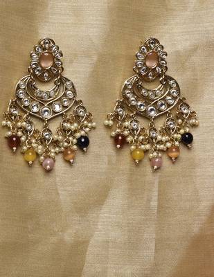 Multicolour Kundan Earrings 2