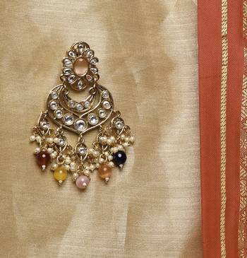 Multicolour Kundan Earrings 3