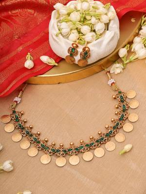 Gold Plated Necklace and Earrings 1