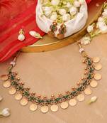 Gold Plated Necklace and Earrings