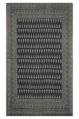 black motif printed cotton double bedsheet with 2 pillow cover (90x100inch) 2