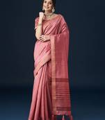 Kasee Women'S Floral Woven Design Zari Saree With Unstitched Blouse Piece