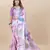 Purple Satin Saree With Unstitched Blouse Piece