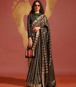 Black Color Viscose Handloom Silk Blend Weaving Saree With Blouse