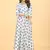 White Georgette Floral Print Party Wear Long Kurti