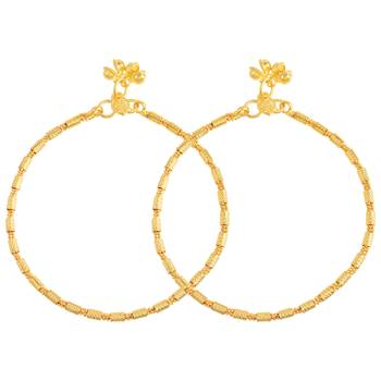 Brass gold payal pajab anklets women 1