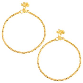 Brass gold payal pajab anklets women 2