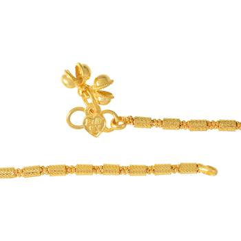 Brass gold payal pajab anklets women 3