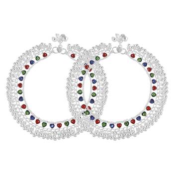 Brass silver payal pajeb anklet women 1