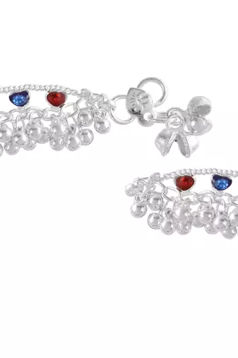 Brass silver payal pajeb anklet women