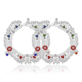 Brass silver payal pajeb anklet women 1