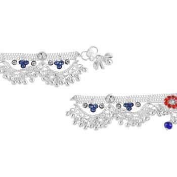 Brass silver payal pajeb anklet women 3