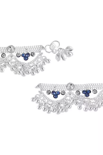 Brass silver payal pajeb anklet women