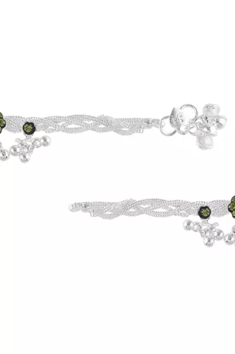 Brass silver payal pajeb anklet women