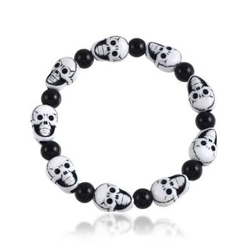 Ceramic narmund design shiv aghori stretch bracelet 2