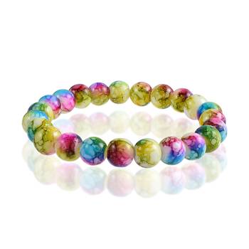 Ceramic multi colour elastic stretch bracelet 1