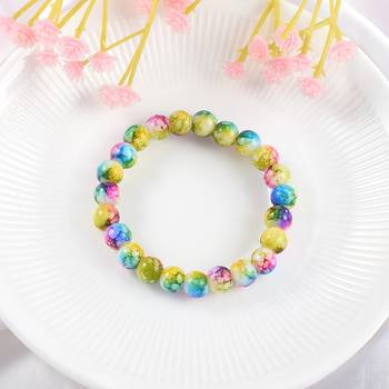 Ceramic multi colour elastic stretch bracelet 4