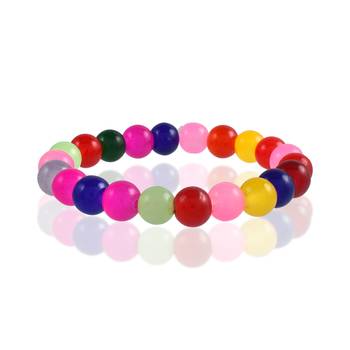 Ceramic multi colour elastic stretch bracelet 1
